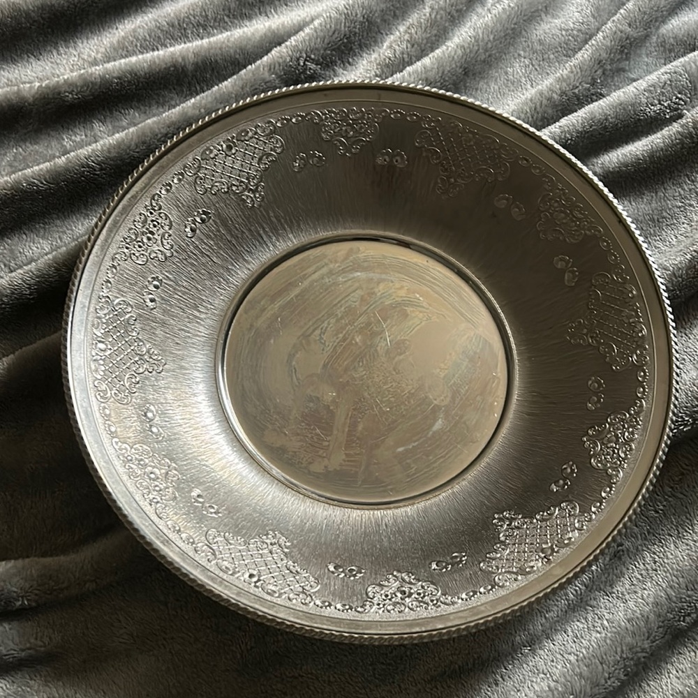 Stainless vintage serving dish bowl